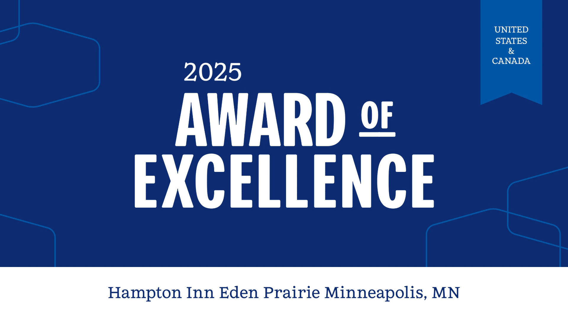 Hampton Eden Prairie receives the Hilton 2025 Award of Excellence